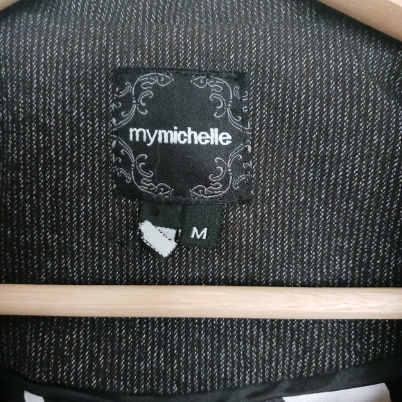 My Michelle • Women's Lapel Collar Single Button Quarter Sleeve Cropped … - Picture 11 of 12